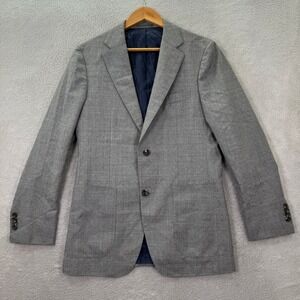 NEW SUITSUPPLY Havana FL Mens 36R Grey Wool Blazer Jacket Suit Sports‎ Coat Flex